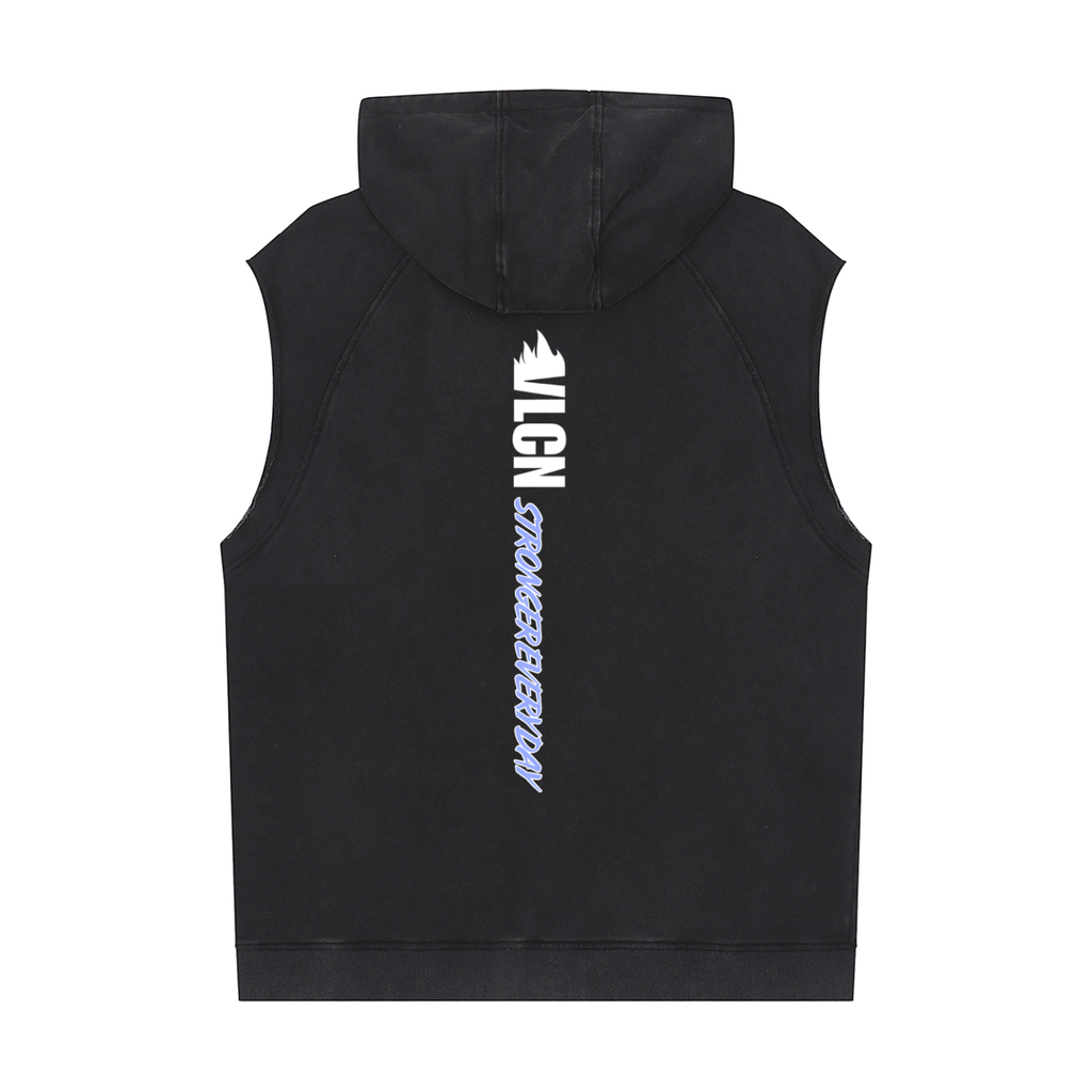 VLCN Hyrox Manchester Snow Washed Sleeveless Hoodie