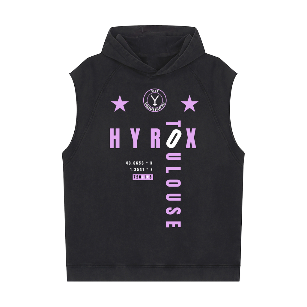 VLCN Hyrox Toulouse Snow Washed Sleeveless Hoodie