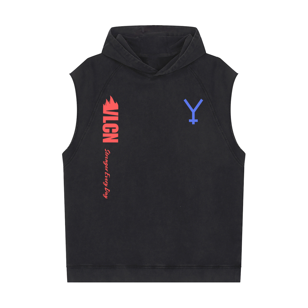 VLCN Snow Washed Sleeveless Hoodie